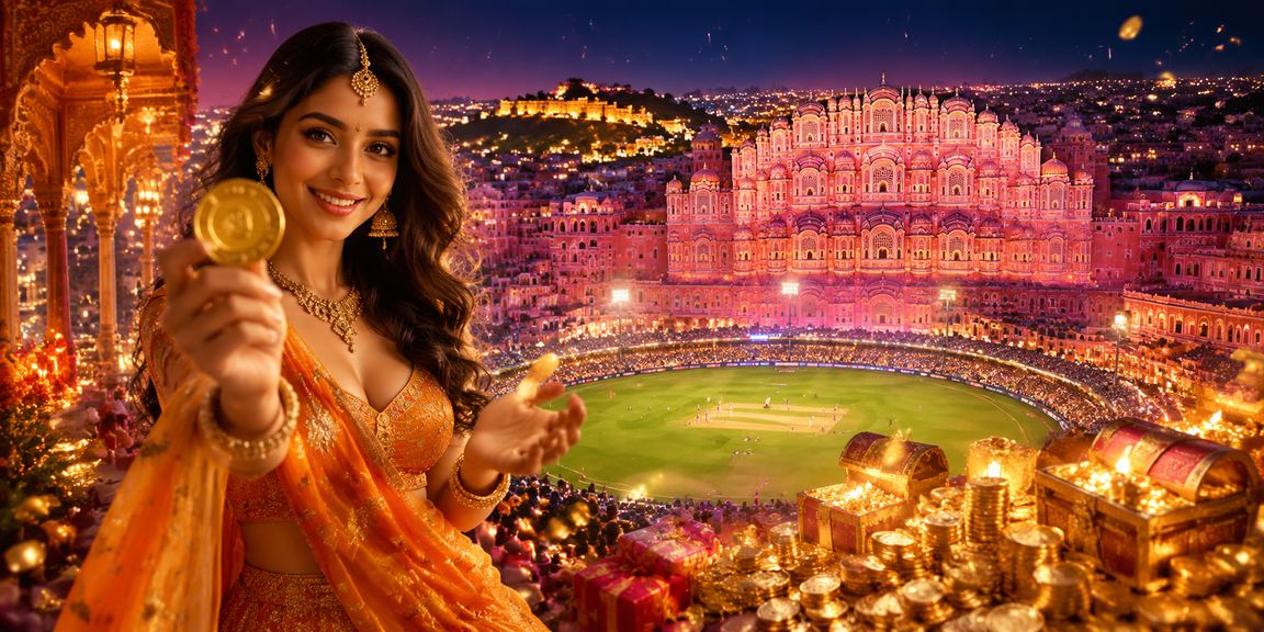 Jaipur Hawa Mahal and cricket betting interface preview
